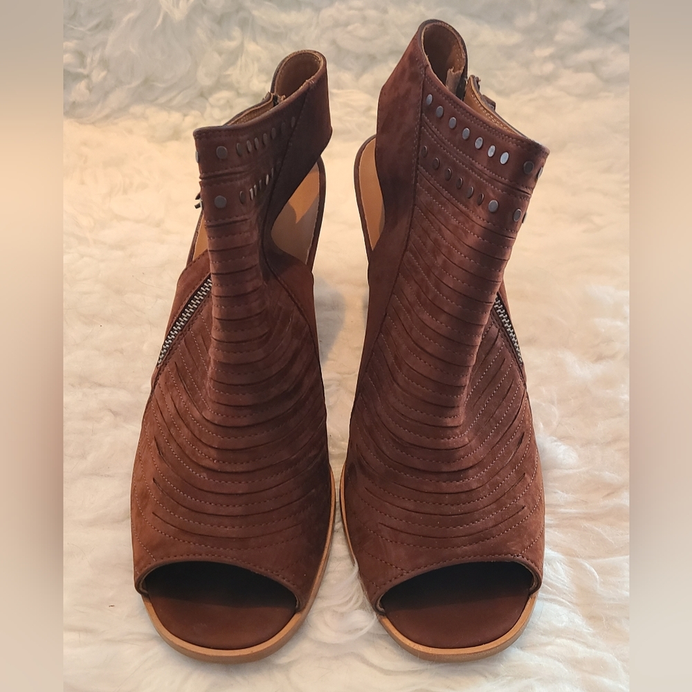 Paul Green Cayanne open toe booties with metal stud detail
